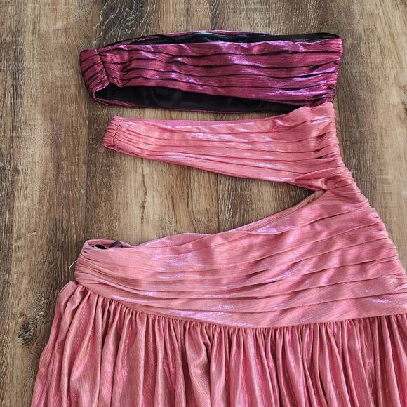 Retrofete Lia Dress Pink Purple Ombre Cut Out Strapless Maxi Size XS - Picture 6 of 10